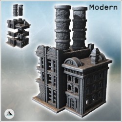 Destroyed modern factory...