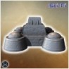 Sci-Fi fortress with four large domes, central entrance, and reinforced stone walls (2)