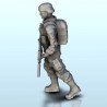 Modern US soldier walking