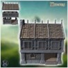 Medieval building with paned window, large access canopy and roof spikes (3)