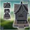 Compact medieval house with a steep roof and detailed wood and stone work (22)