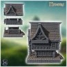 Compact medieval house with a steep roof and detailed wood and stone work (22)