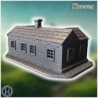 Wooden house with a chimney, intact walls, and a covered entrance on a cobblestone base (34)