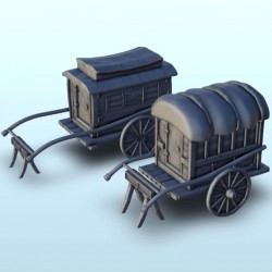 Set of medieval carriages |  | Hartolia miniatures