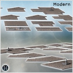 Ensemble de routes pavées urbaines modulaires avec place (version larges + étroites) (1)