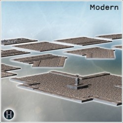 Set of modular urban paved roads with plaza (wide + narrow versions) (1)