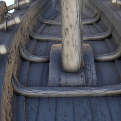 Viking short drakkar with paddles