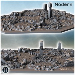 Set of craters with debris and accessories (1)