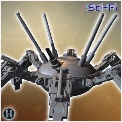 Robotic spider-like machine with multiple articulated legs and antennae for surveillance purposes (2)