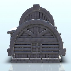 Traditionnal house with logs 4 |  | Hartolia miniatures