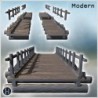 Wooden bridge with wood log as foundation supports, designed for crossing small water bodies (5)