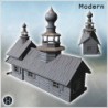 Wooden church with onion domes and detailed wooden architecture (5)