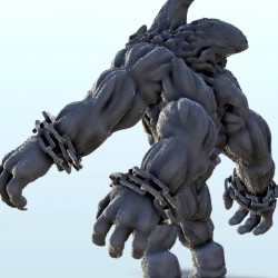 Beast with four chained arms