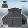 Large industrial building with stone base and corrugated roof (9)