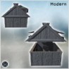 Traditional wooden houses with thatched roofs and chimneys in rural setting (12)