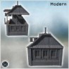 Simple wooden houses with porches, metal and wooden structures in a row (13)