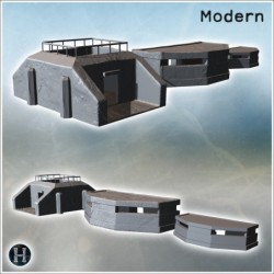 Trois bunkers modernes à toit plat avec des murs renforcés, dotés d'une plateforme d'observation (15)