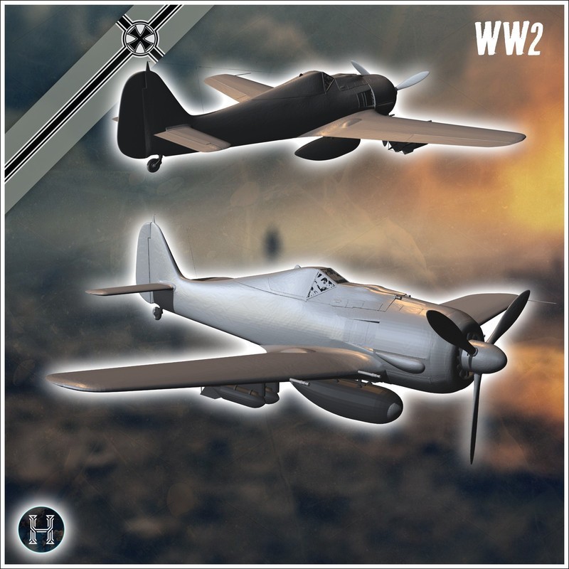 Focke-Wulf Fw 190 Würger fighter aircraft (3)