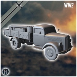 Camion Opel Blitz version cargo sans bâche, avec canons et munitions (18)