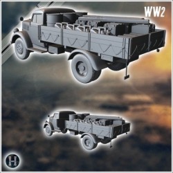 Opel Blitz truck cargo version without tarpaulin, with barrels and ammunitions (18)