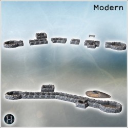 Set of modern trenches with wooden casemate and machine gun position (7)