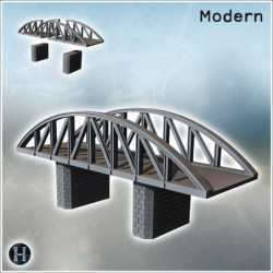 Pont suspend en acier avec double piliers en brique (8)