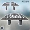 Suspension bridge in steel with double brick pillars (8)