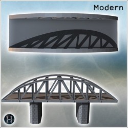 Suspension bridge in steel with double brick pillars (8)