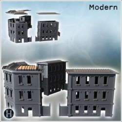 Large rounded multi-story modern building with multiple entrances under canopy (33)