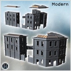 Large rounded multi-story modern building with multiple entrances under canopy (33)