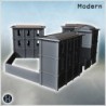 Large rounded multi-story modern building with multiple entrances under canopy (33)