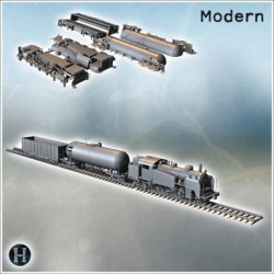 Modern railway convoy with...