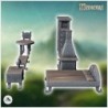 Medieval outdoor accessory set with steeple and lamp post (2)