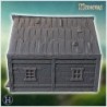 Small wooden house with a steep roof, small windows, and detailed wooden planks (33)