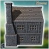 Two-story medieval house with wooden beams, stone walls, and a large chimney on the side (25)