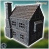 Two-story medieval house with wooden beams, stone walls, and a large chimney on the side (25)