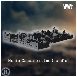 Monte Cassino ruined abbaye pack No. - 3D STL | Hartolia Miniatures