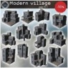 Pack de village moderne No. - STL 3D Moderne | Hartolia Miniatures