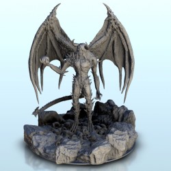 Winged demon with tail