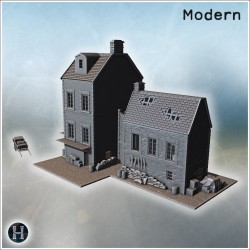 Modern city pack No. - 3D STL File (28mm (1:56)) | Hartolia Miniatures