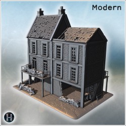 Modern city pack No. - 3D STL File (28mm (1:56)) | Hartolia Miniatures