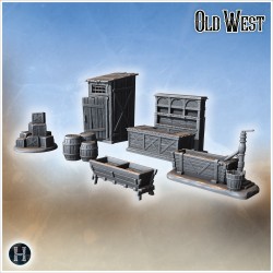 Wild West town pack No. - 3D STL File | Hartolia Miniatures