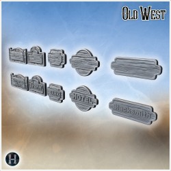 Wild West town pack No. - 3D STL File | Hartolia Miniatures