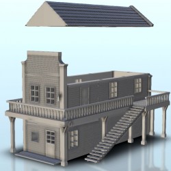 Wild West house with stair 4 |  | Hartolia miniatures