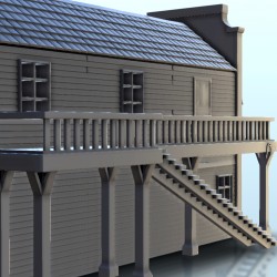 Wild West house with stair 4 |  | Hartolia miniatures
