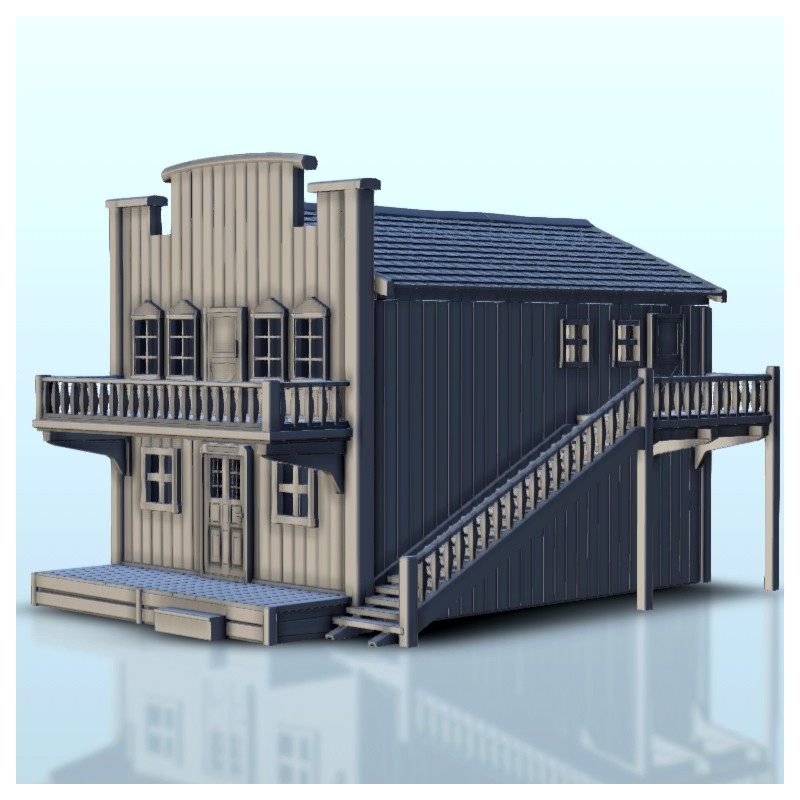 Wild West house with stair 8 |  | Hartolia miniatures