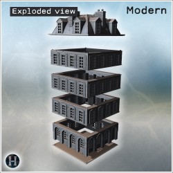 Bâtiment - Fichier STL 3D Moderne (28mm (1:56)) | Hartolia Miniatures