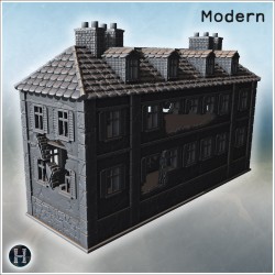 Bâtiment en ruines - Fichier STL 3D | Hartolia Miniatures