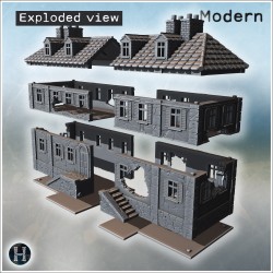 Bâtiment en ruines - Fichier STL 3D | Hartolia Miniatures