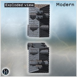 Building in ruins - 3D STL Modern (28mm (1:56)) | Hartolia Miniatures